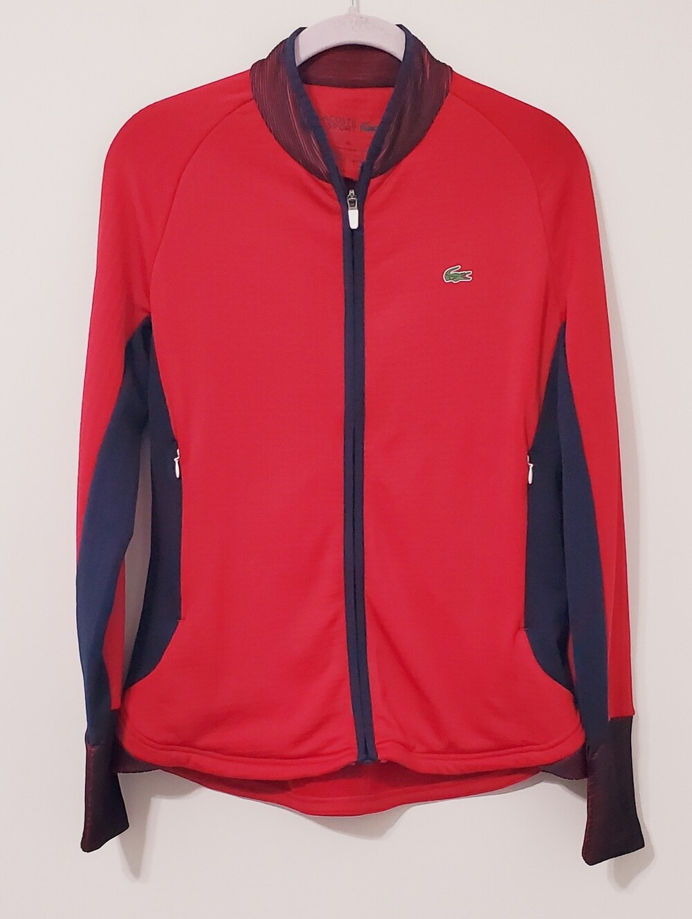 Lacoste Sport Womens Red Zip-Up Jacket Size EU38